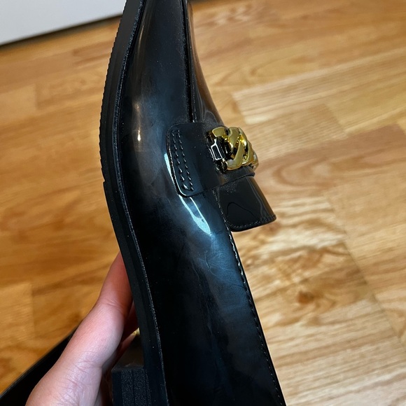 Shein Black and Gold Patent Leather Loafers Size 8 - Picture 8 of 8